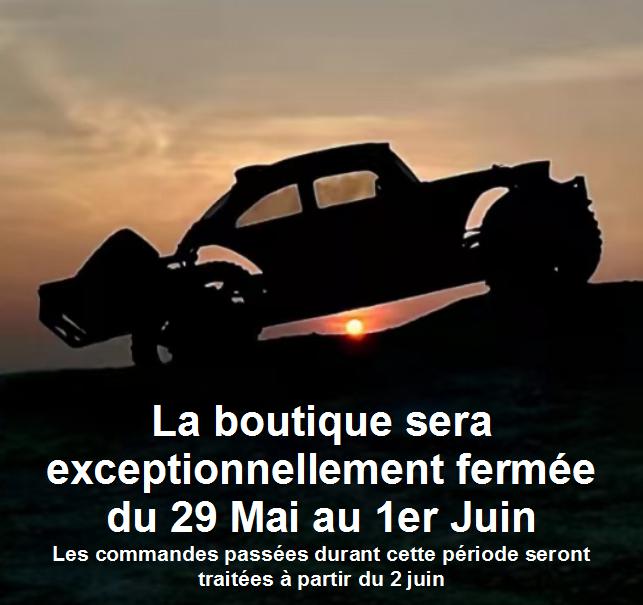 fermeture exceptionnelle du 29 mai au 1er juin 2025
